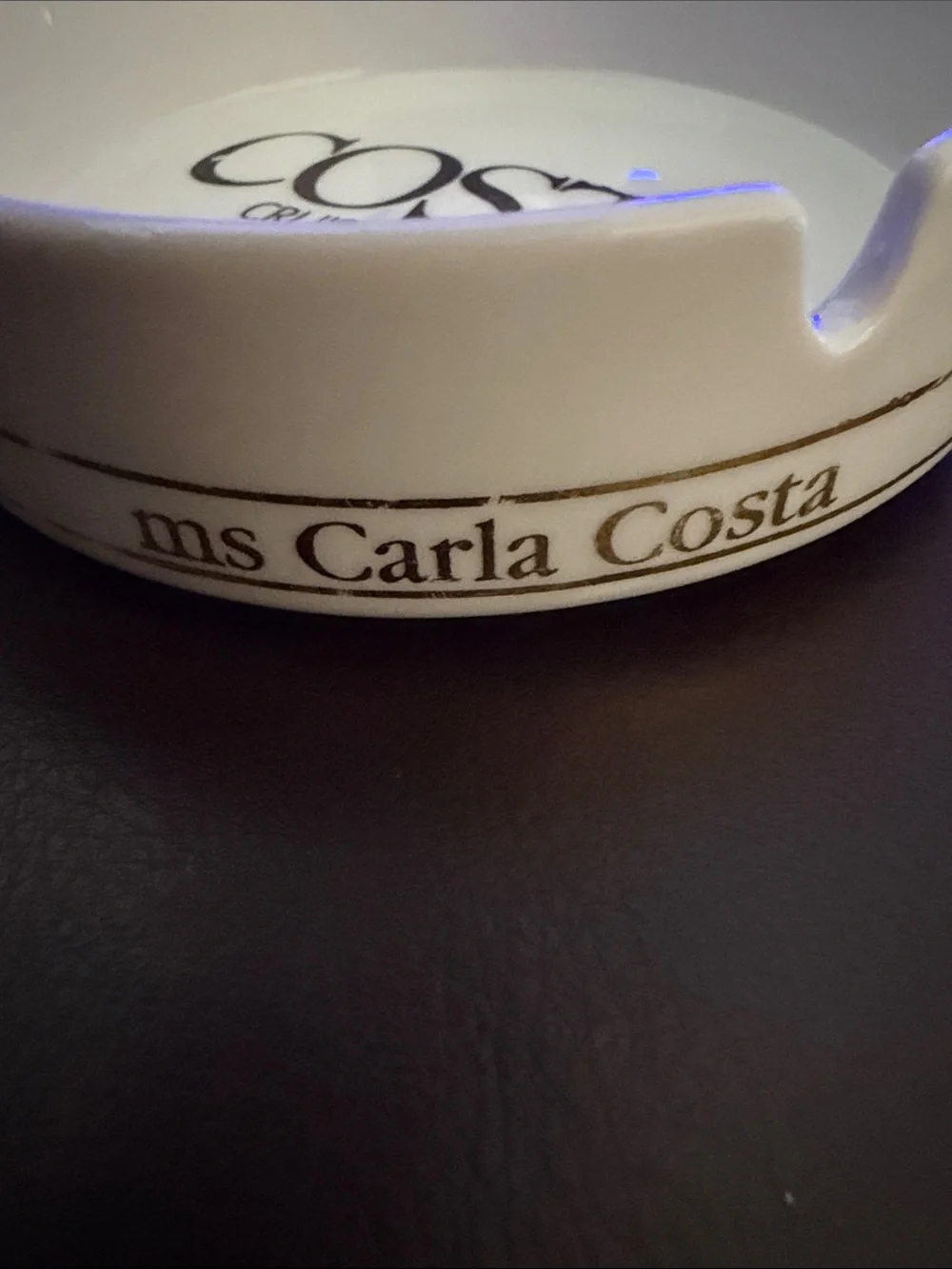 Vintage Costa Cruises Ceramic Ashtray SS Costa Riviera Carla Costa Daphne